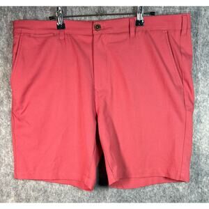 Mizzen+Main Baron Shorts Mens 36W (Measure 38) 8" Inseam Red Shorts Golf Stretch